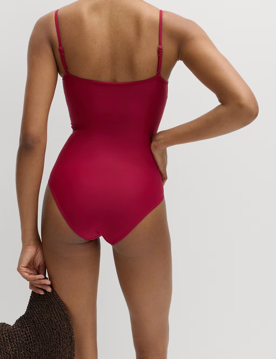 Marks & Spencer M&S Cami Scoop Neck Swimsuit Raspberry - 2
