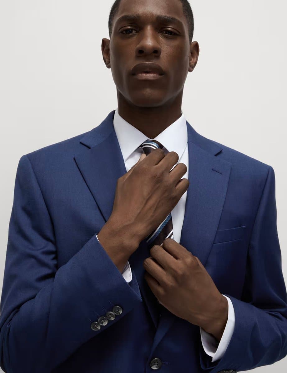 Marks & Spencer M&S Regular Fit Stretch Suit Jacket Dark Indigo