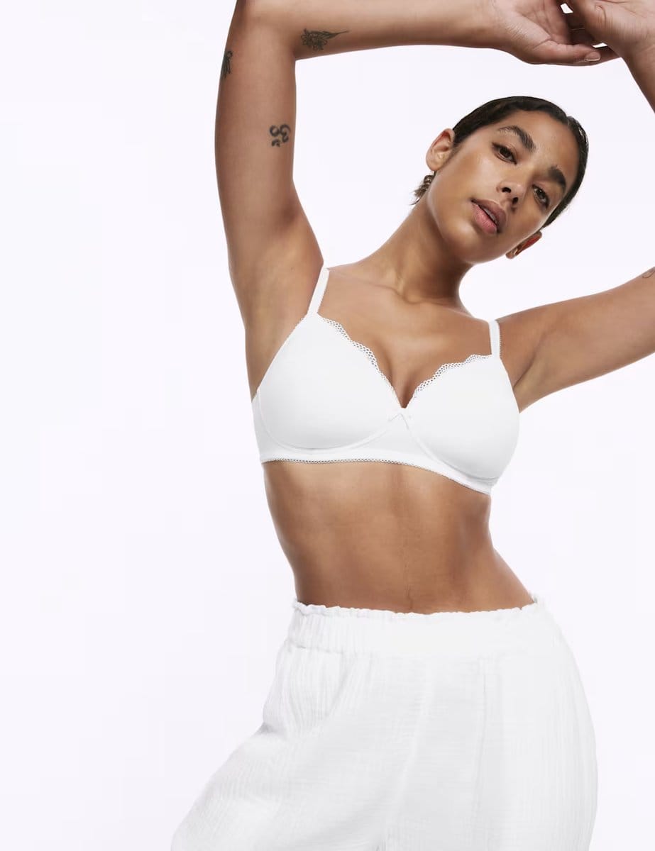 Marks & Spencer M&S Jasmine Lace Non Wired Full Cup Bra (A-E) White - 4