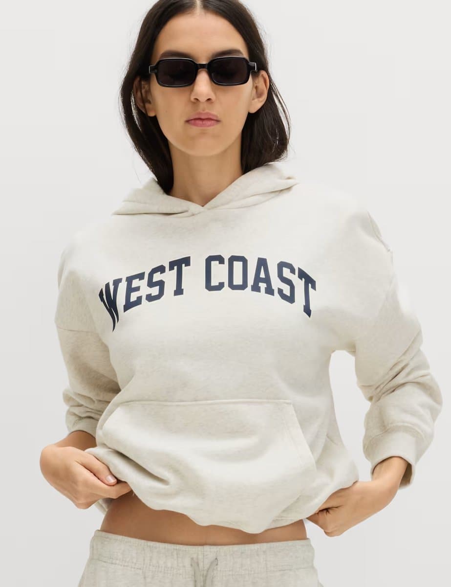 Marks & Spencer M&S Cotton Rich Hoodie in Grey Mix