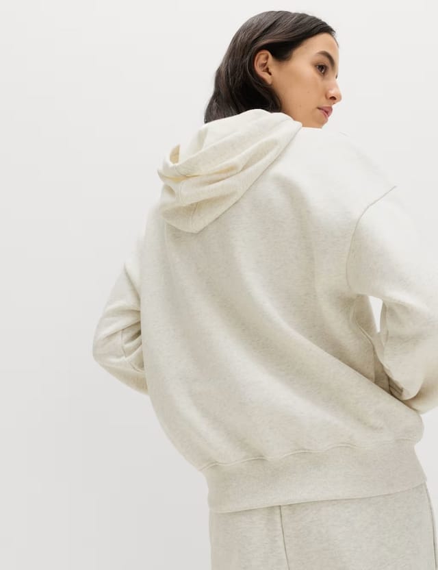 Marks & Spencer M&S Cotton Rich Hoodie Grey Mix - 3