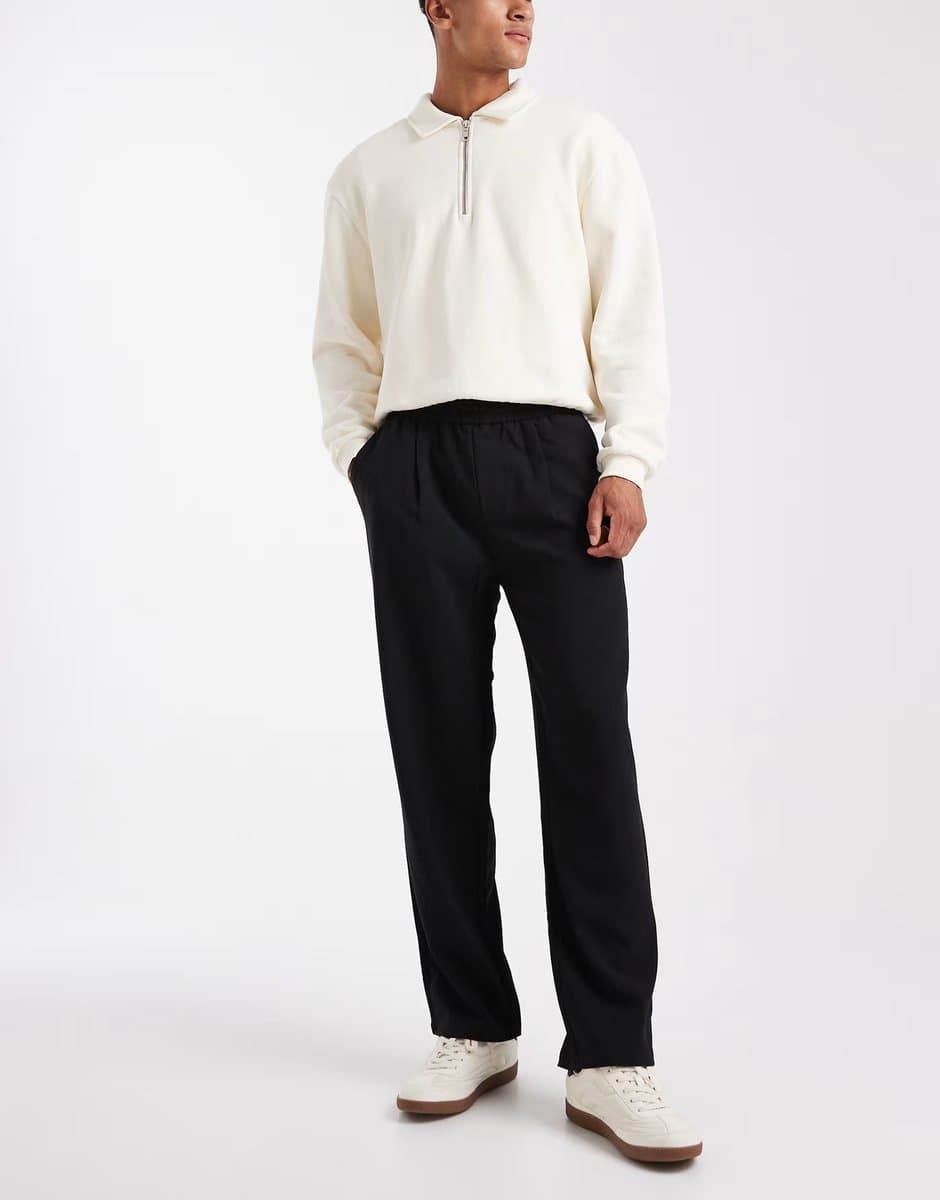 ASOS ONLY & SONS straight fit trouser in black