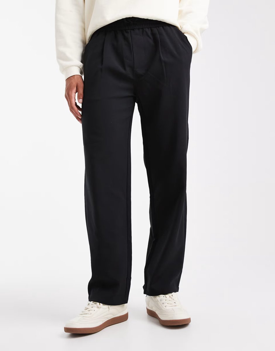 ASOS ONLY & SONS straight fit trouser in black - 2