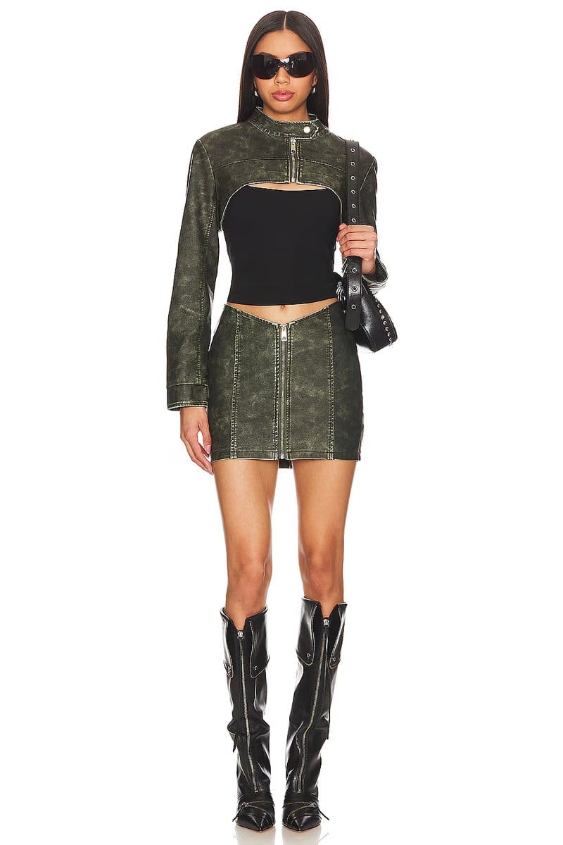 revolve Lupita Faux Leather Skirt - 4