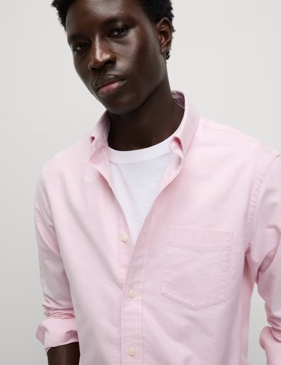 Marks & Spencer M&S Pure Cotton Ultimate Oxford Shirt Pink - 4