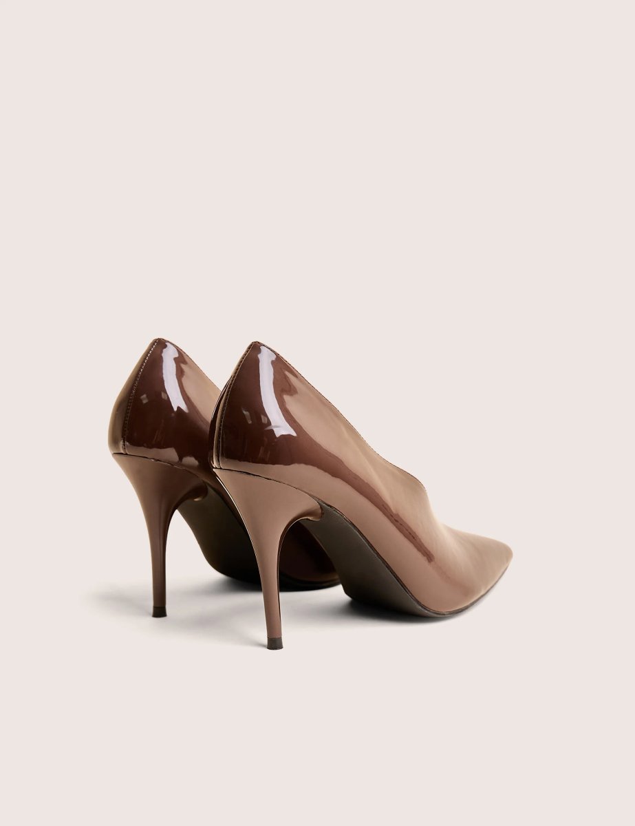 Public Desire Sedona Brown Patent Court High Heels - 4