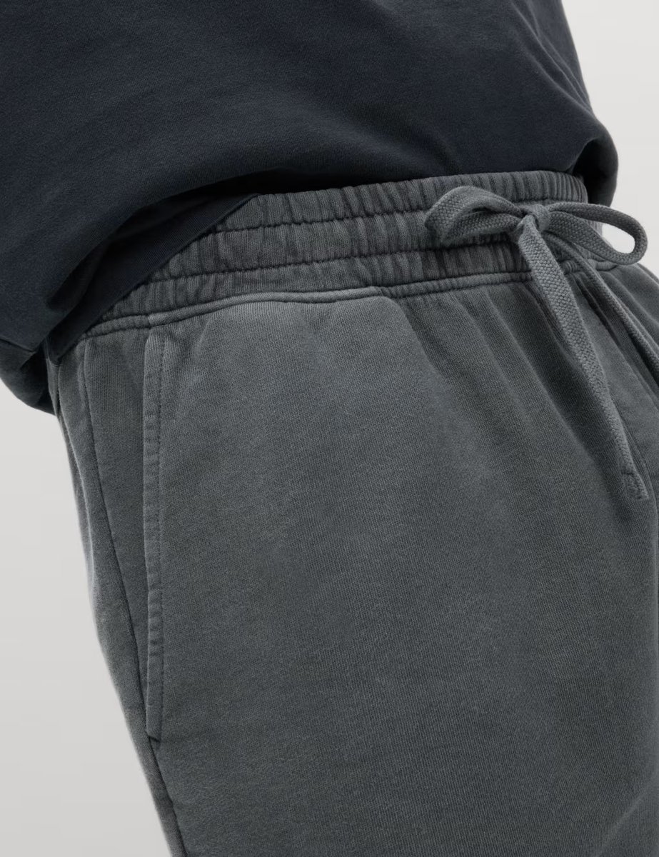 Marks & Spencer M&S Relaxed Fit Pure Cotton Garment Dye Short Dark Pewter - 3