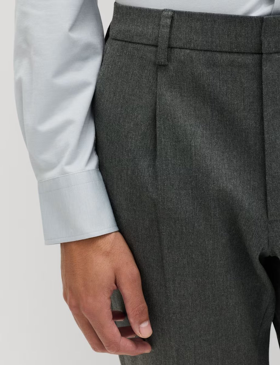 Marks & Spencer M&S Tailored Fit Stretch Smart Trousers Charcoal - 2