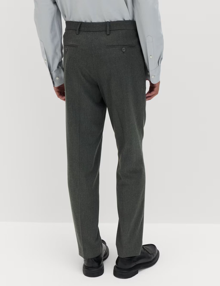 Marks & Spencer M&S Tailored Fit Stretch Smart Trousers Charcoal - 4