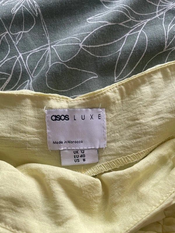 ASOS ASOS luxe yellow ruched blouse - 12