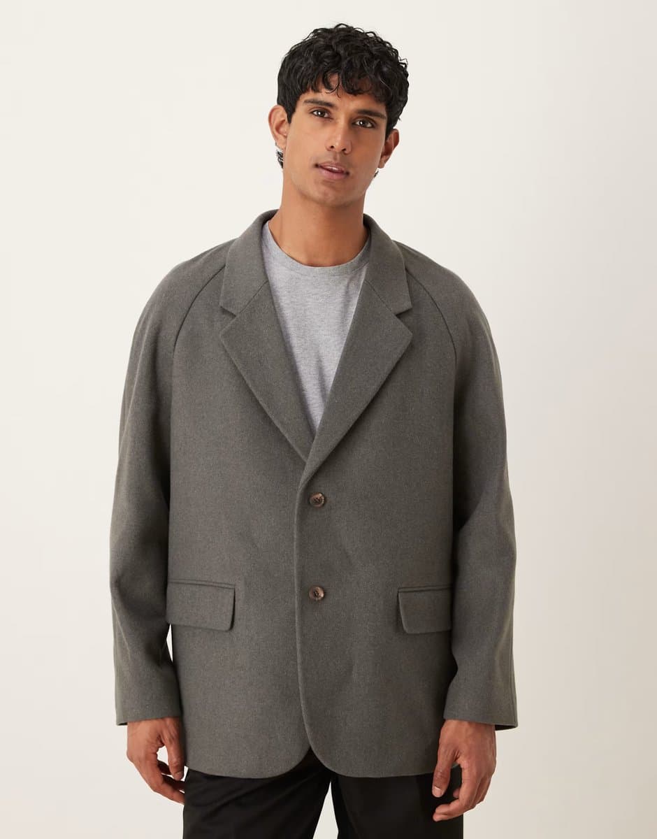 ASOS ASOS Oversized Slouchy Blazer in Charcoal