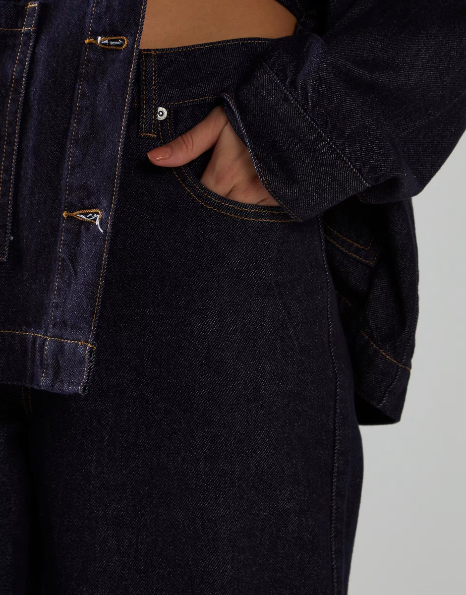 ASOS Glamorous Wide-Leg Mid-Rise-Jeans in dark indigo - 4