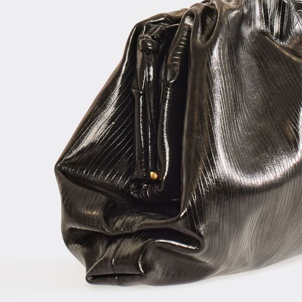 EGO Grilled Shaped Clutch Bag In Black Faux Leather, Women's Size UK One Size - 2