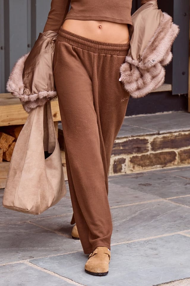 Kaiia Kaiia Supersoft Wide Leg Trousers Coffee - 3