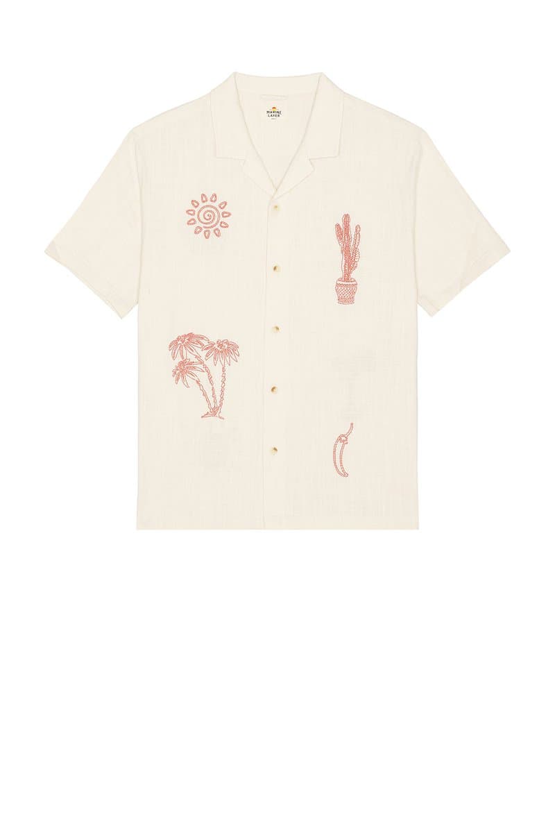 revolve Revolve Embroidered Resort Shirt in Natural