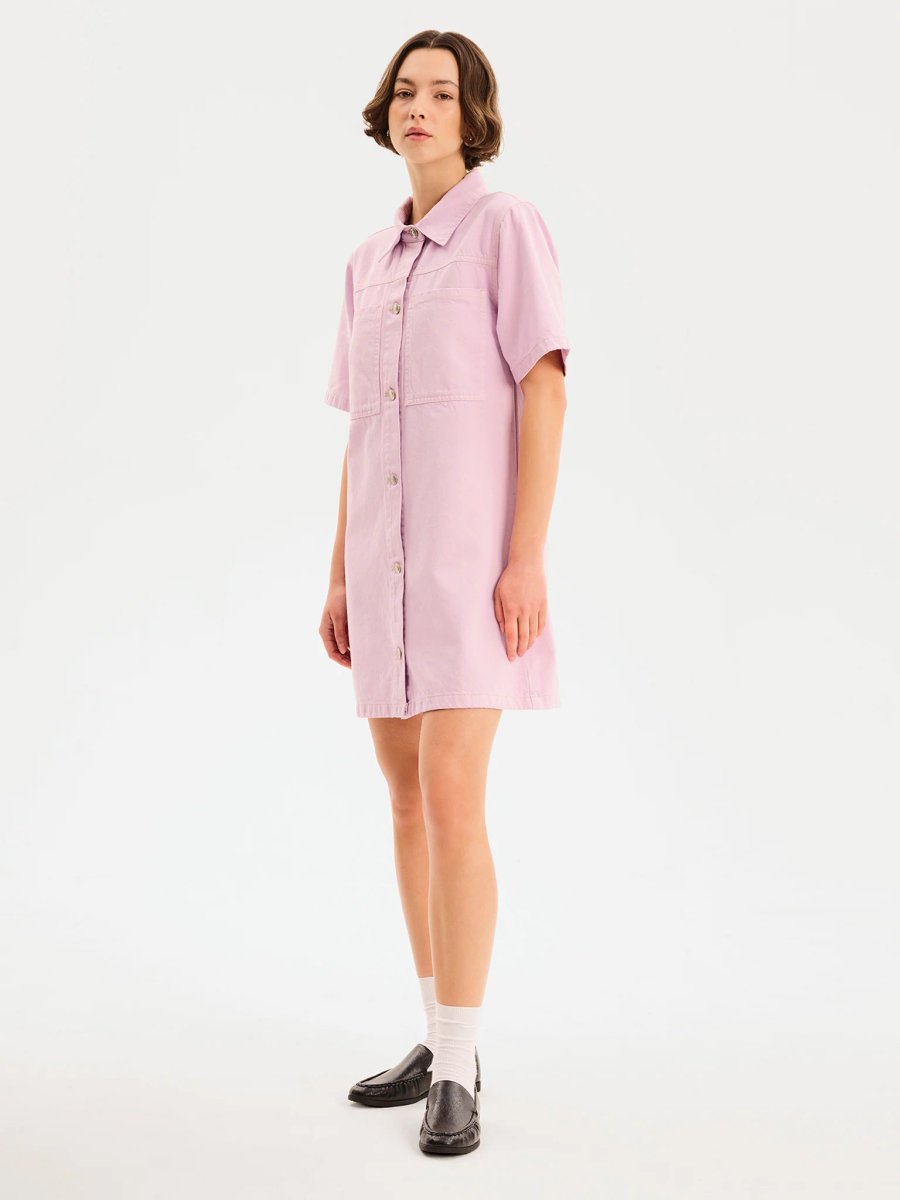 OMNES Olivia Denim Dress in Lilac - 4