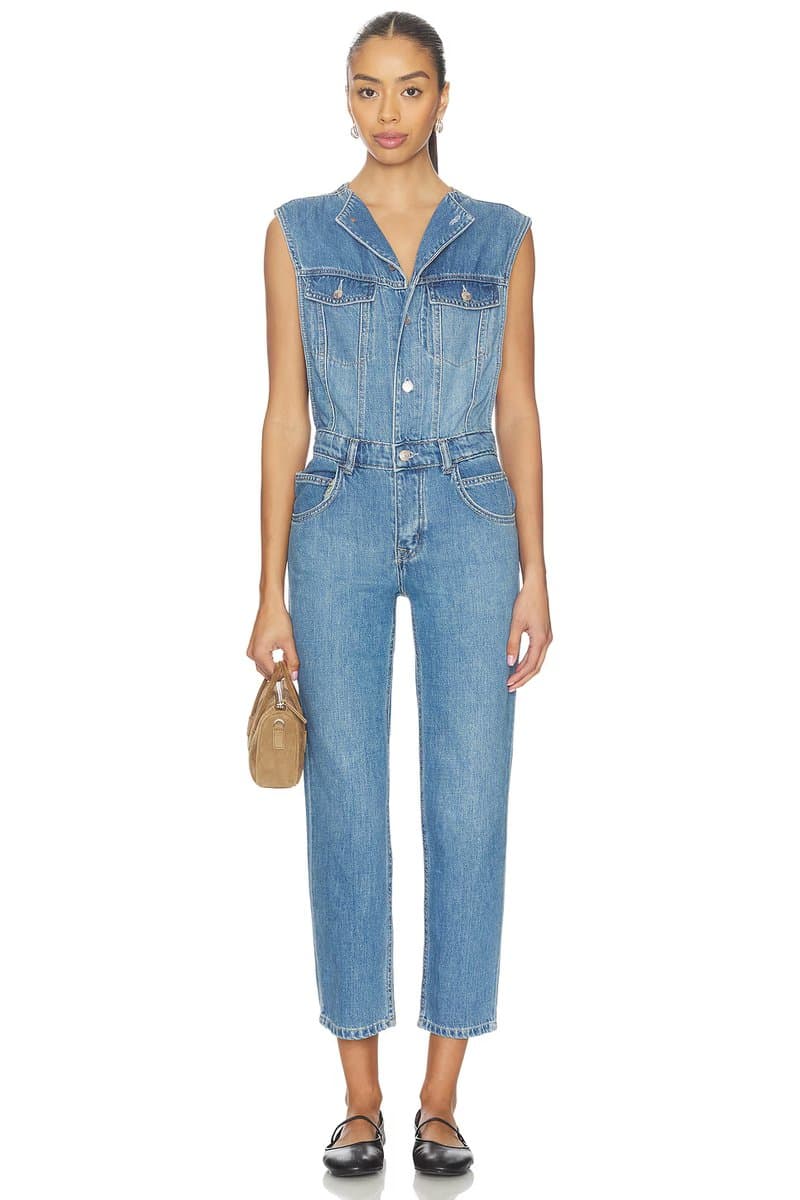 revolve x We The Free All You Need Denim Coverall In Bea Blue