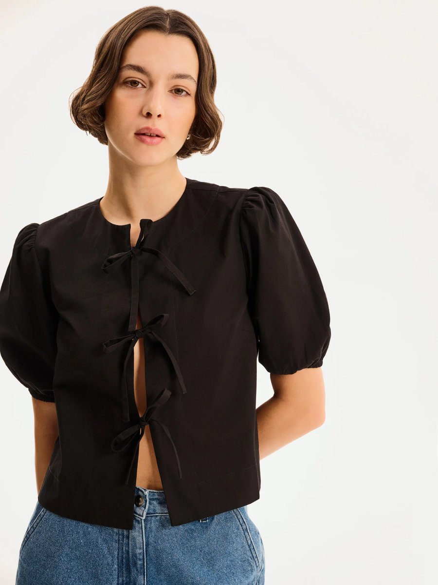 OMNES Apollo Blouse in Black - 2