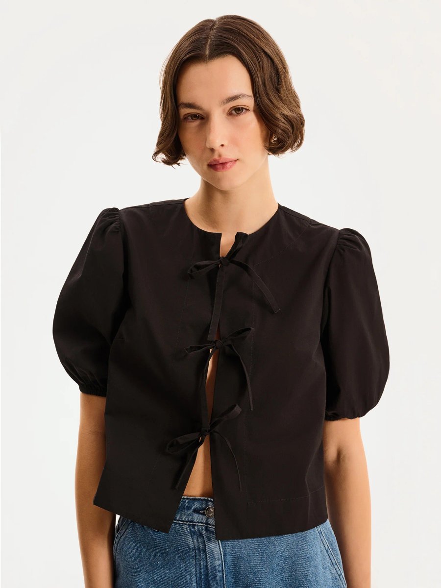 OMNES Apollo Blouse in Black - 4