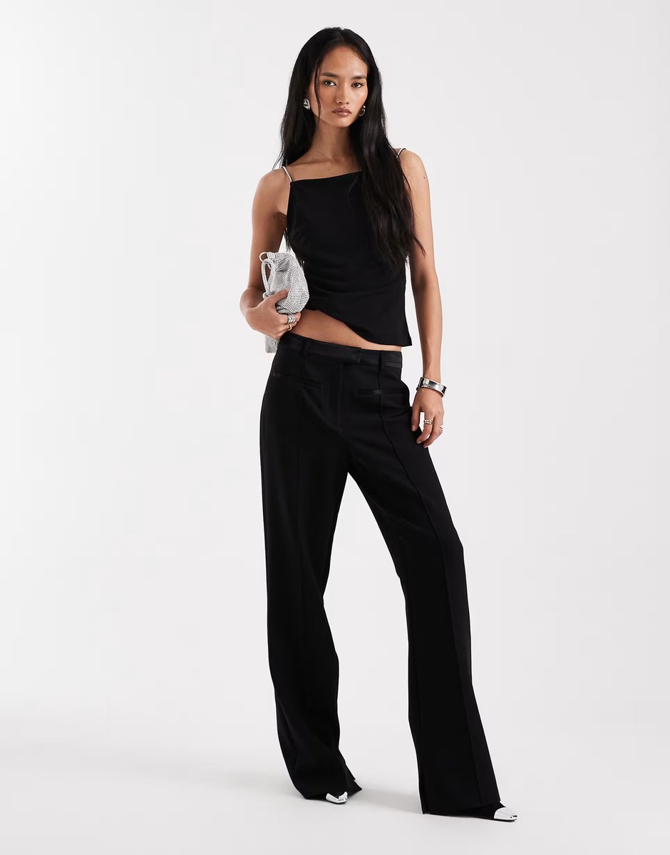 ASOS Vero Moda slinky jersey cami top with diamante embellished straps in black - 3