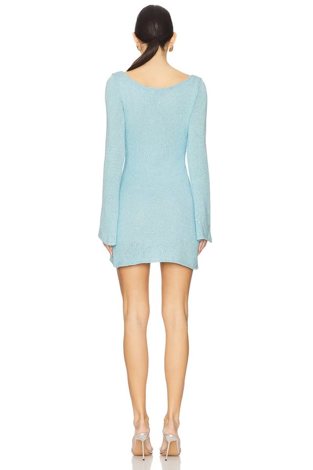 revolve x Revolve Maya Longsleeve Mini Dress - Baia Blue - 3