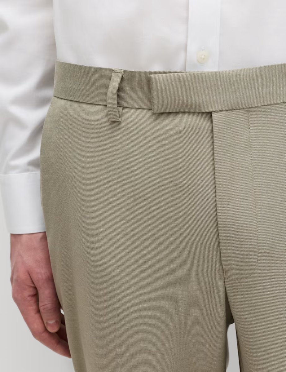 Marks & Spencer M&S Slim Fit Stretch Ultimate Suit Trousers Pale Green - 2