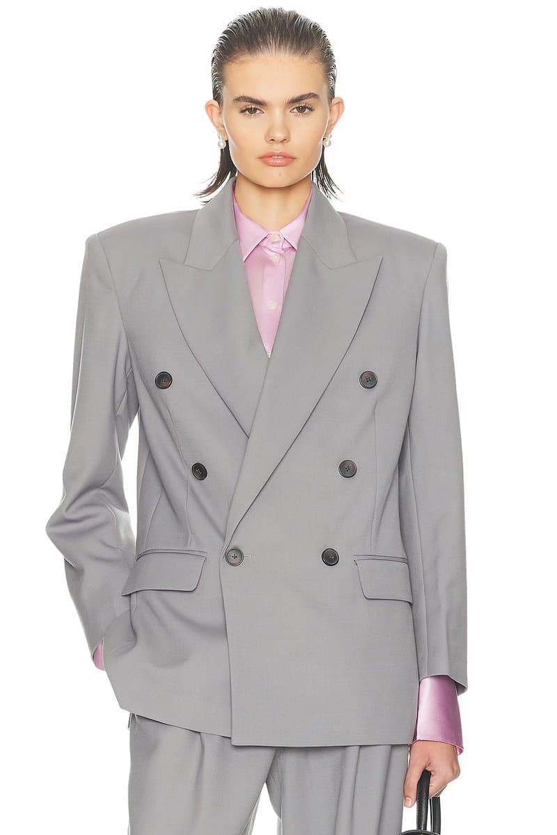revolve Revolve Carbon Double Breasted Suit Jacket