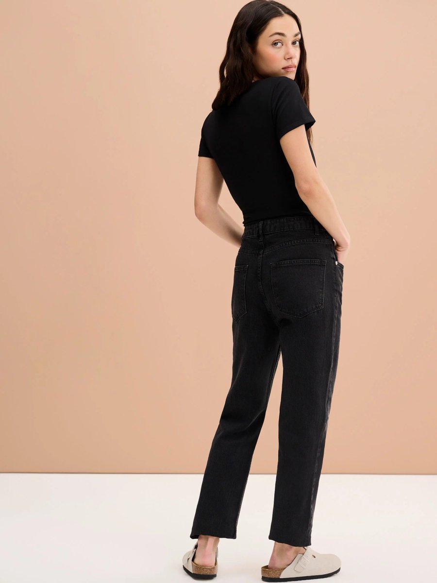 OMNES Hilary Jersey Top in Black - 3