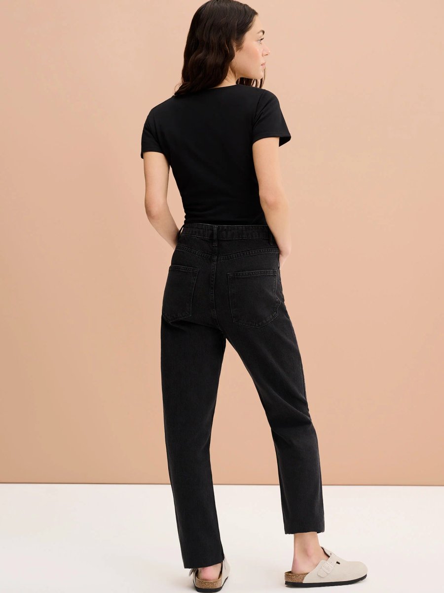 OMNES Hilary Jersey Top in Black - 4