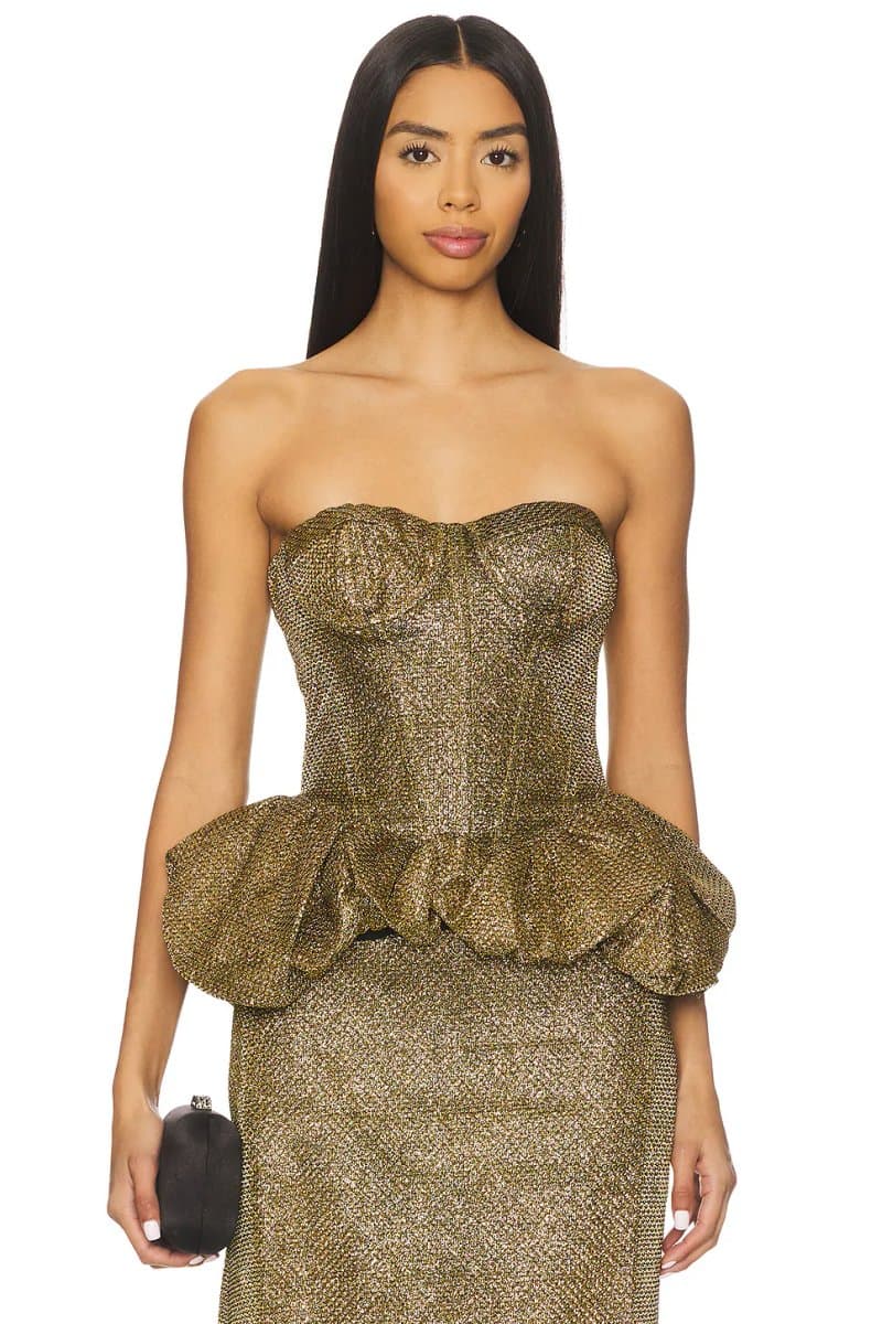 revolve Weave Peplum Top