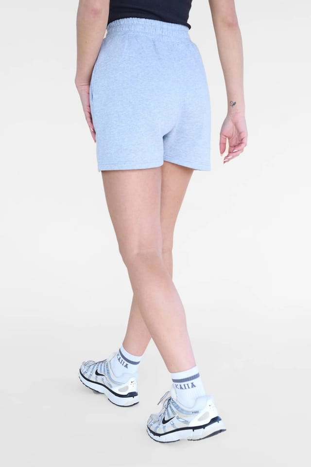 Kaiia Kaiia Logo Sweat Shorts Grey Marl & Black - 3