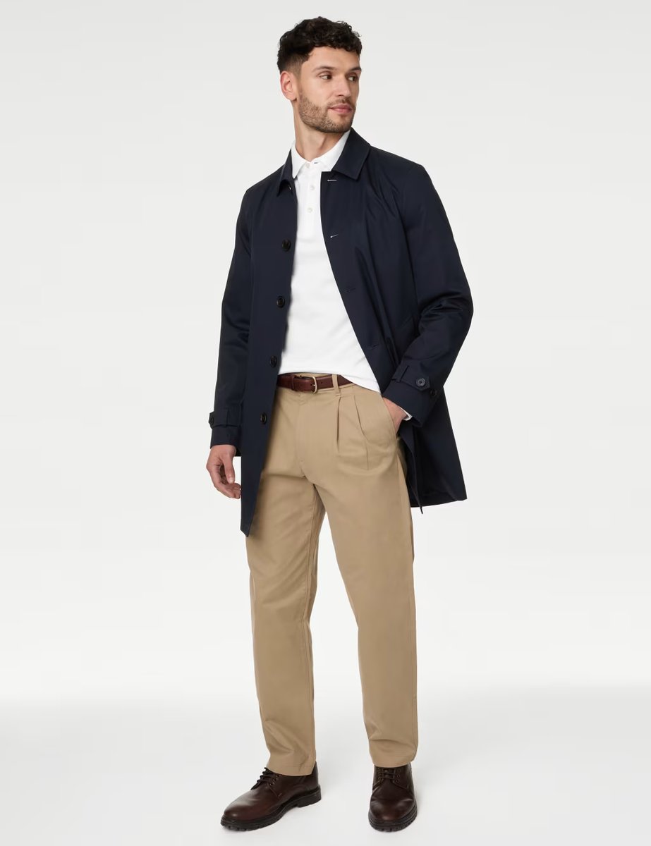 Marks & Spencer M&S 2 Pack Pure Cotton Long Sleeve Polo Shirts White Mix - 3