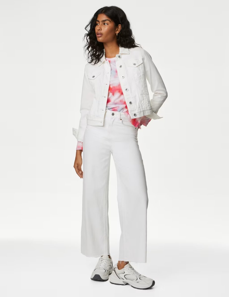 Marks & Spencer M&S Pure Cotton Printed Crew Neck T-Shirt Light Pink Mix - 2