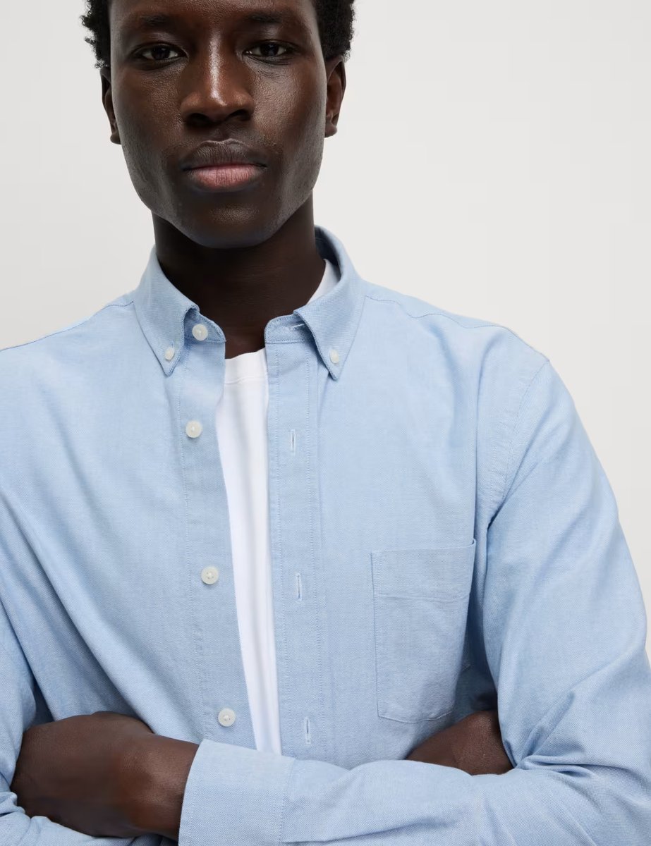 Marks & Spencer M&S Pure Cotton Ultimate Oxford Shirt Chambray - 2