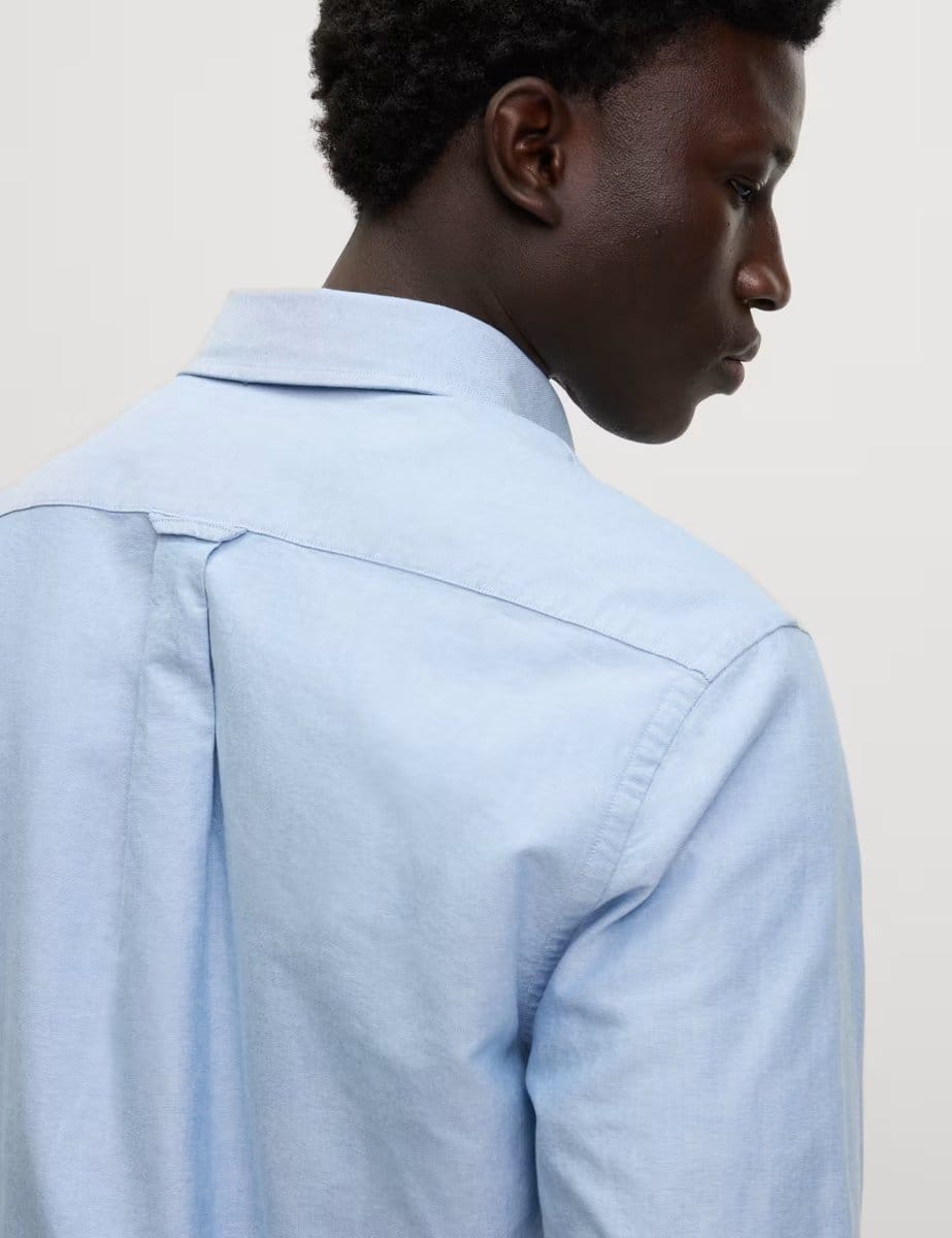 Marks & Spencer M&S Pure Cotton Ultimate Oxford Shirt Chambray - 4