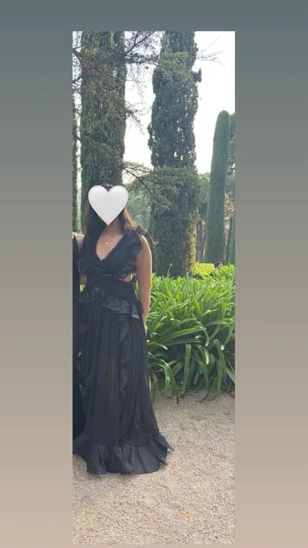 ASOS ASOS luxe plunge maxi dress with ruched chiffon detail and open back in black