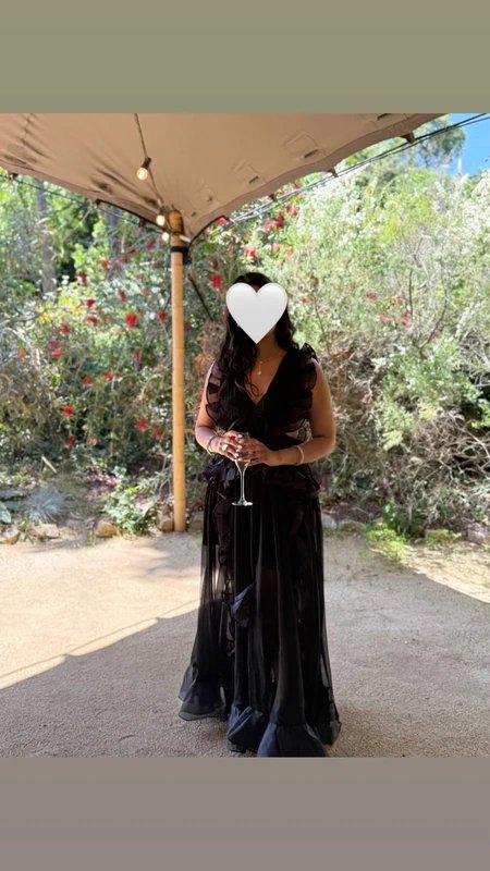 ASOS ASOS luxe plunge maxi dress with ruched chiffon detail and open back in black - 3