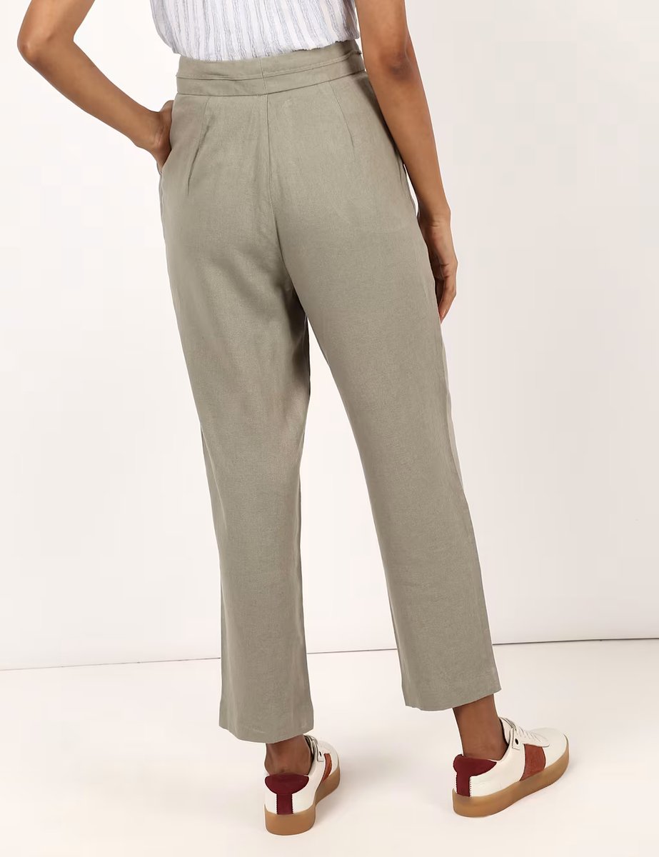Marks & Spencer M&S LV TAPERED TROUSERS Sage - 2