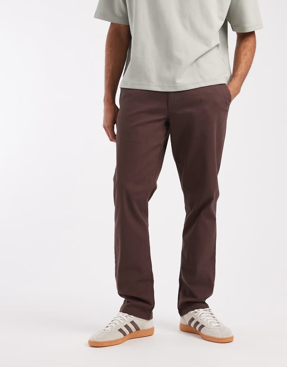 ASOS ASOS DESIGN slim chinos in brown
