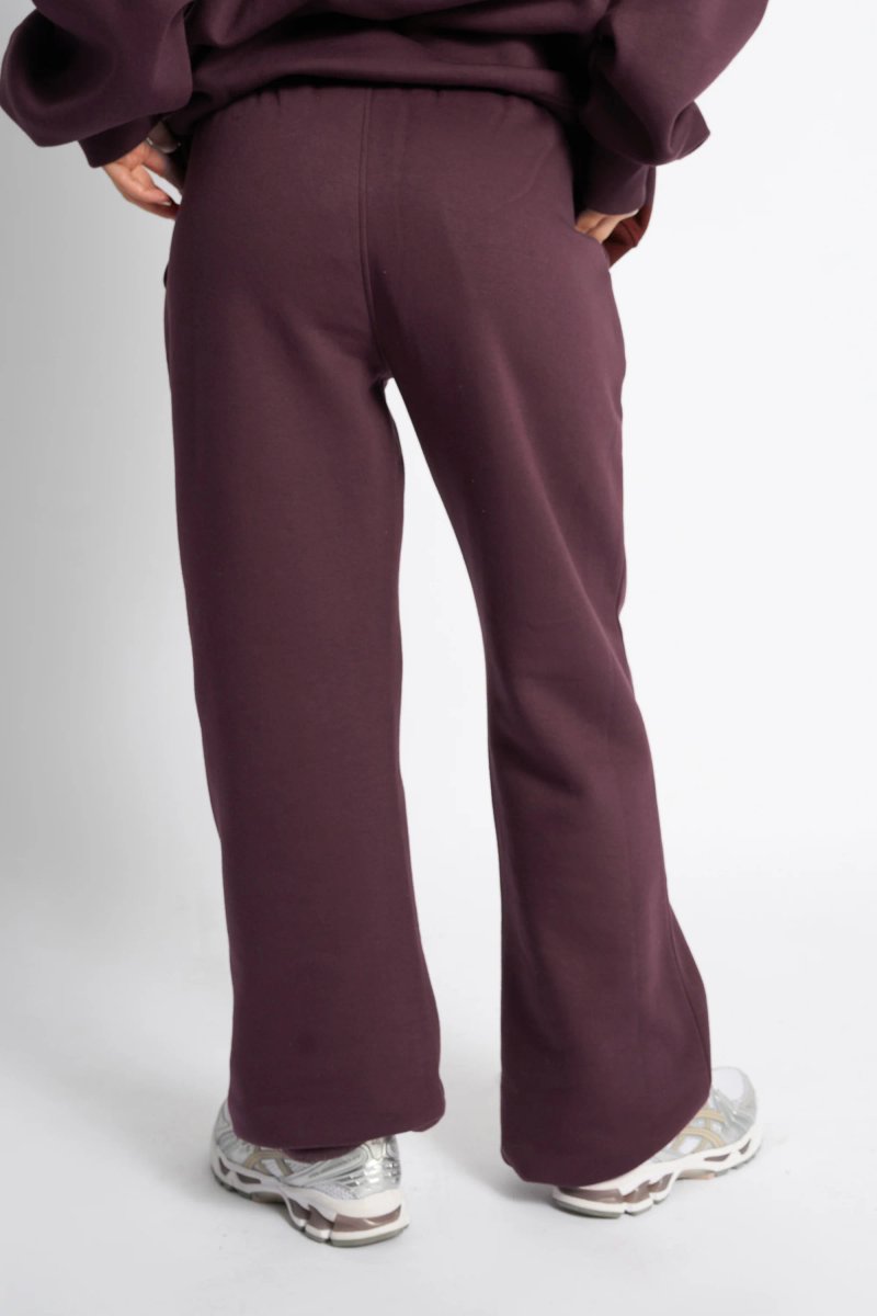 Kaiia Kaiia Logo Wide Leg Joggers Cherry - 4