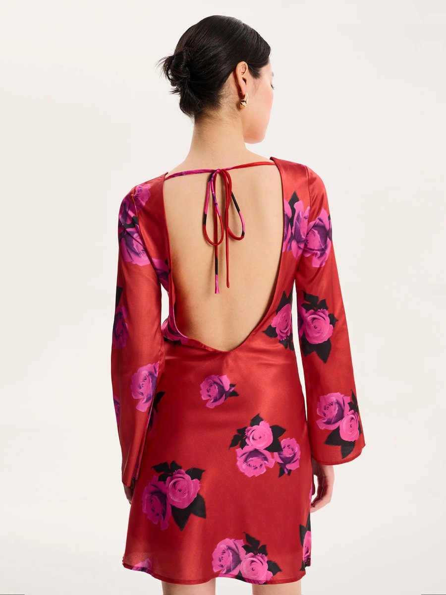 OMNES Roberta Dress in Red Floral - 3