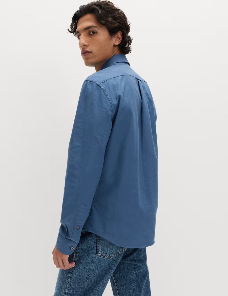 Marks & Spencer M&S Pure Cotton Ultimate Oxford Shirt Blue - 2