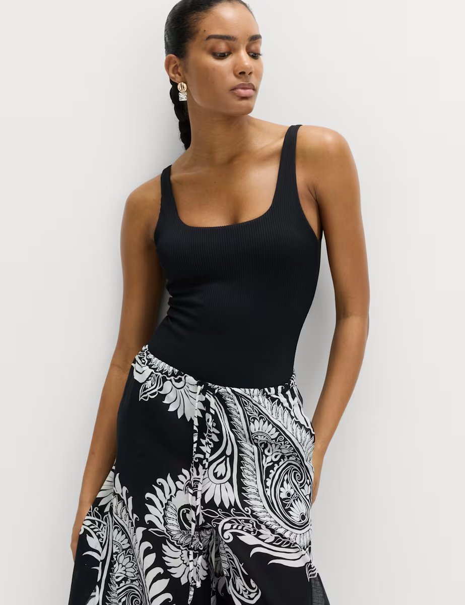 Marks & Spencer M&S Cami Scoop Neck Swimsuit Black - 4