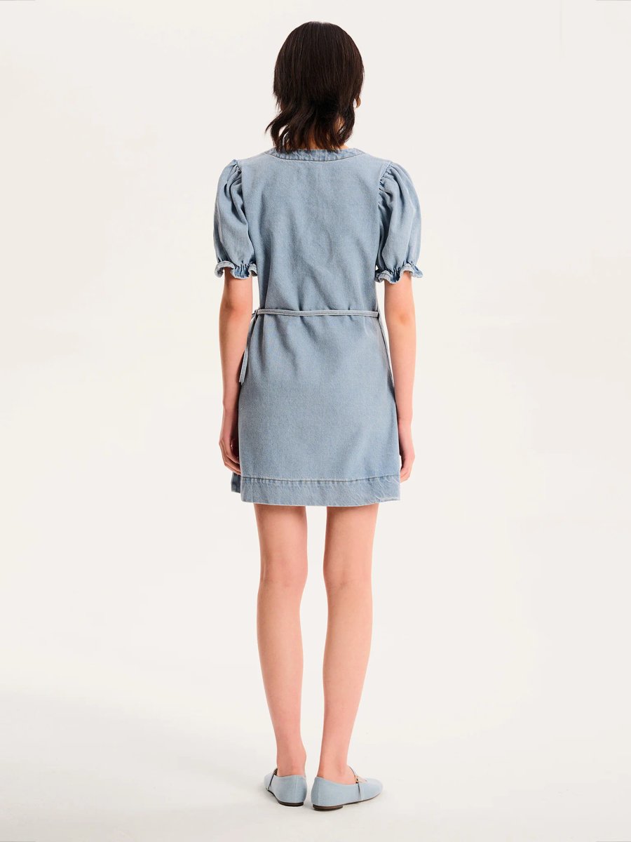 OMNES Mikayla Dress in Light Wash - 3