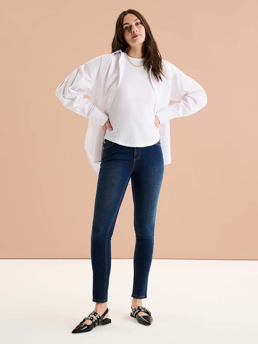 OMNES OMNES Recycled Cotton Skinny Jean in Blue