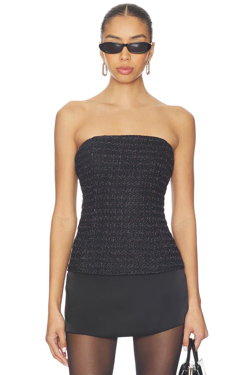 revolve Revolve Strapless Corset Top in Black
