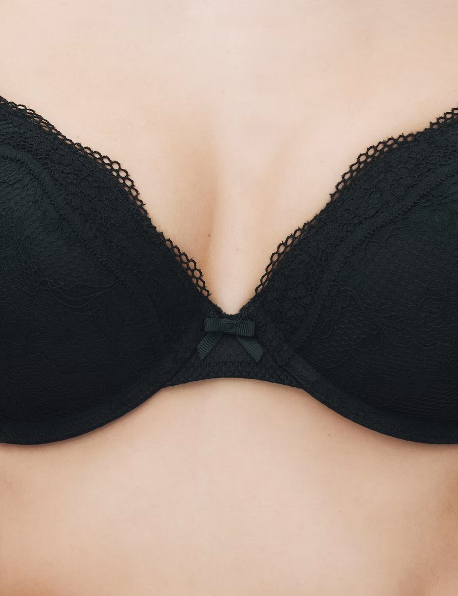 Marks & Spencer M&S 2 Pack Jasmine Lace Wired Demi Cup Bras (A-E) Black Mix - 2