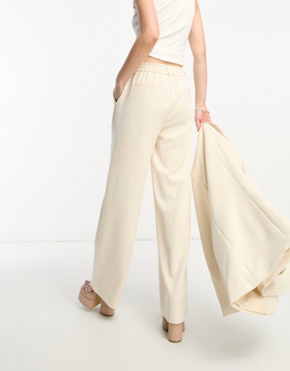 ASOS Object wide leg trouser co-ord in sandshell  - 2