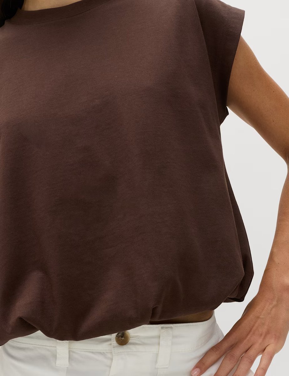 Marks & Spencer M&S Pure Cotton Soft Volume Top Chocolate - 2