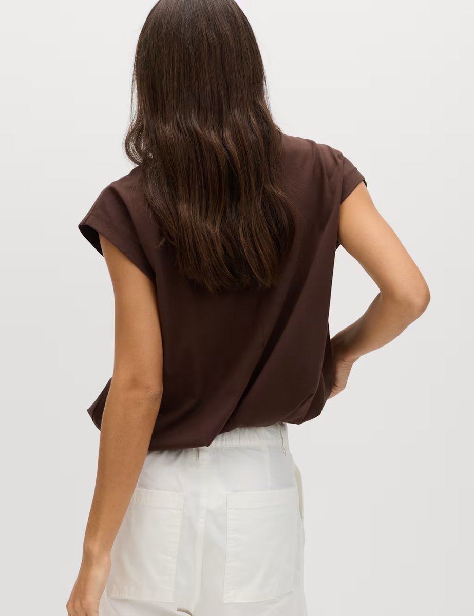 Marks & Spencer M&S Pure Cotton Soft Volume Top Chocolate - 4